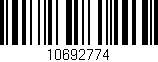 Código de barras (EAN, GTIN, SKU, ISBN): '10692774'