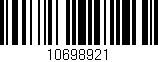 Código de barras (EAN, GTIN, SKU, ISBN): '10698921'