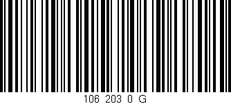 Código de barras (EAN, GTIN, SKU, ISBN): '106_203_0_G'