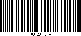 Código de barras (EAN, GTIN, SKU, ISBN): '106_231_0_M'