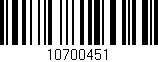 Código de barras (EAN, GTIN, SKU, ISBN): '10700451'