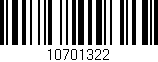 Código de barras (EAN, GTIN, SKU, ISBN): '10701322'