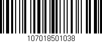 Código de barras (EAN, GTIN, SKU, ISBN): '107018501038'