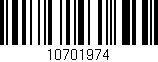 Código de barras (EAN, GTIN, SKU, ISBN): '10701974'