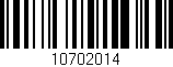 Código de barras (EAN, GTIN, SKU, ISBN): '10702014'