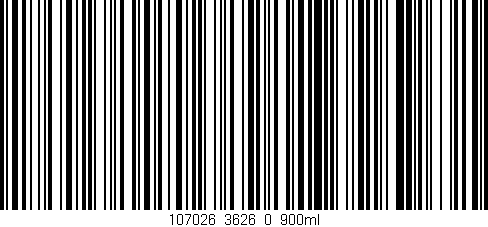 Código de barras (EAN, GTIN, SKU, ISBN): '107026_3626_0_900ml'