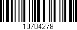 Código de barras (EAN, GTIN, SKU, ISBN): '10704278'