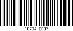 Código de barras (EAN, GTIN, SKU, ISBN): '10704/0007'