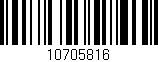 Código de barras (EAN, GTIN, SKU, ISBN): '10705816'