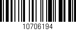 Código de barras (EAN, GTIN, SKU, ISBN): '10706194'