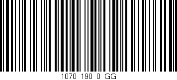 Código de barras (EAN, GTIN, SKU, ISBN): '1070_190_0_GG'