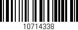 Código de barras (EAN, GTIN, SKU, ISBN): '10714338'