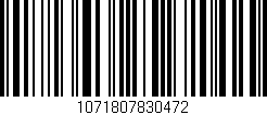 Código de barras (EAN, GTIN, SKU, ISBN): '1071807830472'