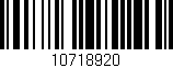 Código de barras (EAN, GTIN, SKU, ISBN): '10718920'
