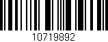 Código de barras (EAN, GTIN, SKU, ISBN): '10719892'