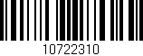 Código de barras (EAN, GTIN, SKU, ISBN): '10722310'