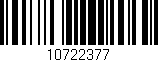 Código de barras (EAN, GTIN, SKU, ISBN): '10722377'