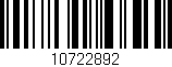 Código de barras (EAN, GTIN, SKU, ISBN): '10722892'