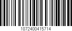 Código de barras (EAN, GTIN, SKU, ISBN): '1072400415714'
