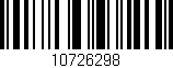 Código de barras (EAN, GTIN, SKU, ISBN): '10726298'