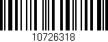 Código de barras (EAN, GTIN, SKU, ISBN): '10726318'
