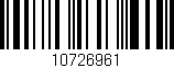 Código de barras (EAN, GTIN, SKU, ISBN): '10726961'