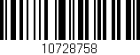 Código de barras (EAN, GTIN, SKU, ISBN): '10728758'