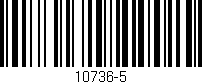 Código de barras (EAN, GTIN, SKU, ISBN): '10736-5'