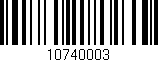 Código de barras (EAN, GTIN, SKU, ISBN): '10740003'