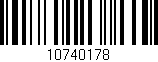 Código de barras (EAN, GTIN, SKU, ISBN): '10740178'