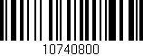 Código de barras (EAN, GTIN, SKU, ISBN): '10740800'