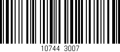 Código de barras (EAN, GTIN, SKU, ISBN): '10744/3007'