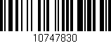 Código de barras (EAN, GTIN, SKU, ISBN): '10747830'