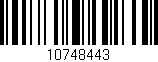 Código de barras (EAN, GTIN, SKU, ISBN): '10748443'