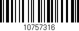 Código de barras (EAN, GTIN, SKU, ISBN): '10757316'