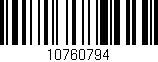 Código de barras (EAN, GTIN, SKU, ISBN): '10760794'