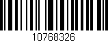Código de barras (EAN, GTIN, SKU, ISBN): '10768326'
