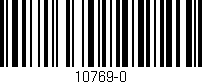 Código de barras (EAN, GTIN, SKU, ISBN): '10769-0'