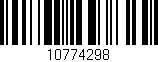 Código de barras (EAN, GTIN, SKU, ISBN): '10774298'