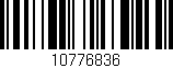 Código de barras (EAN, GTIN, SKU, ISBN): '10776836'