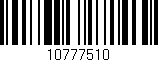 Código de barras (EAN, GTIN, SKU, ISBN): '10777510'