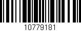 Código de barras (EAN, GTIN, SKU, ISBN): '10779181'
