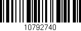Código de barras (EAN, GTIN, SKU, ISBN): '10792740'