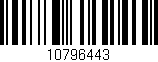 Código de barras (EAN, GTIN, SKU, ISBN): '10796443'