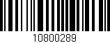 Código de barras (EAN, GTIN, SKU, ISBN): '10800289'