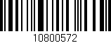 Código de barras (EAN, GTIN, SKU, ISBN): '10800572'