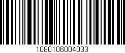 Código de barras (EAN, GTIN, SKU, ISBN): '1080106004033'