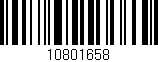 Código de barras (EAN, GTIN, SKU, ISBN): '10801658'