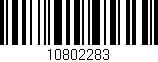 Código de barras (EAN, GTIN, SKU, ISBN): '10802283'