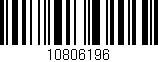 Código de barras (EAN, GTIN, SKU, ISBN): '10806196'